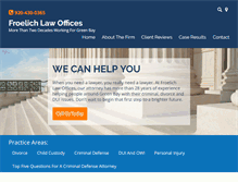 Tablet Screenshot of froelichlawoffices.com